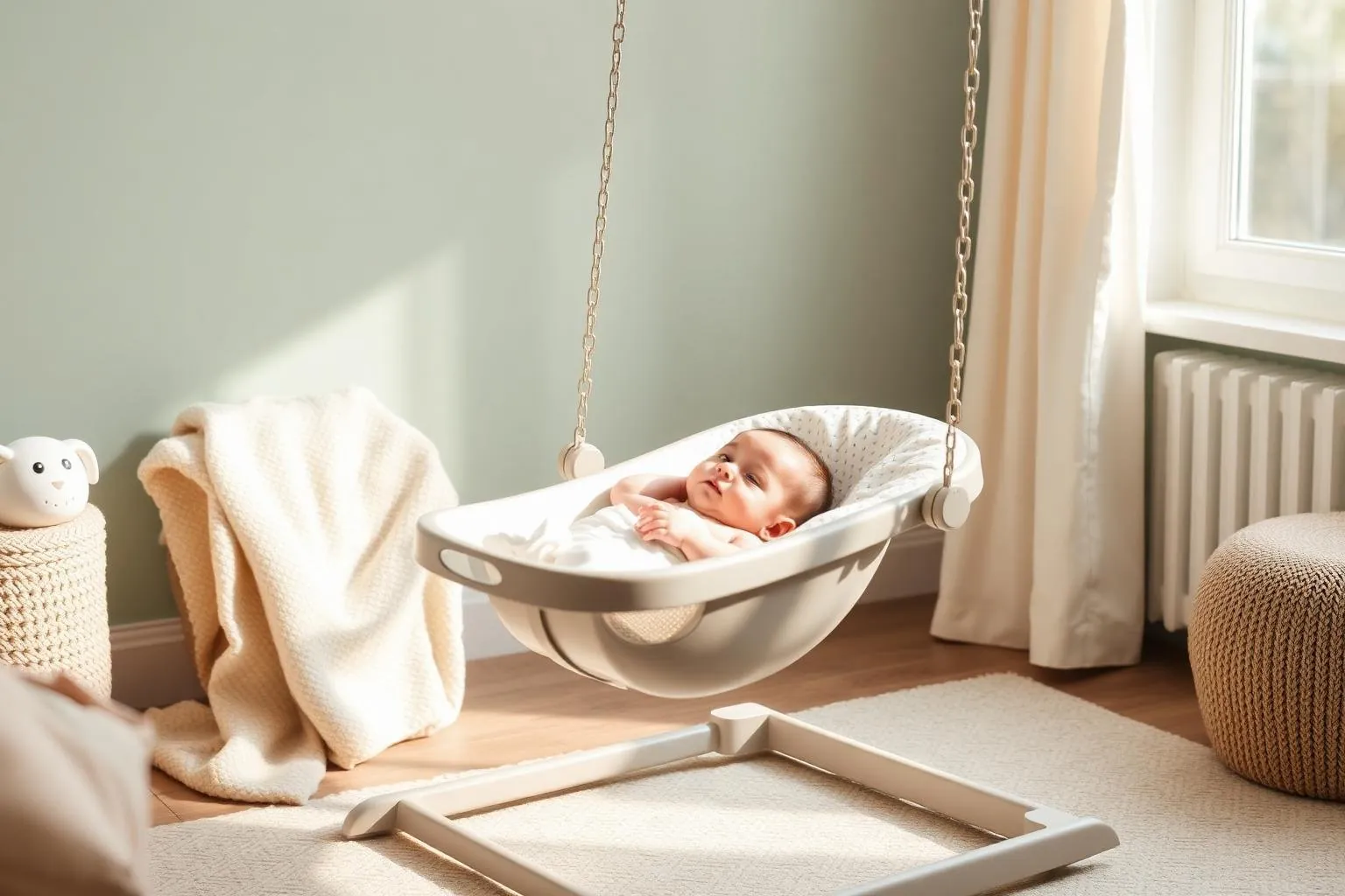 Best baby swing for reflux photorealistic hero