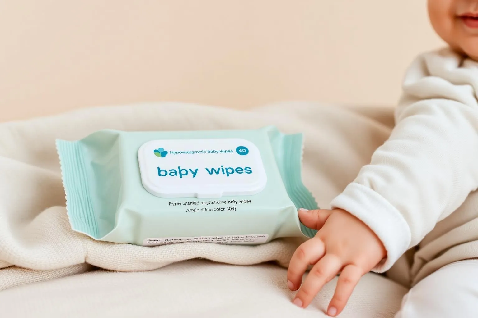 Best baby wipes for sensitive skin photorealistic hero