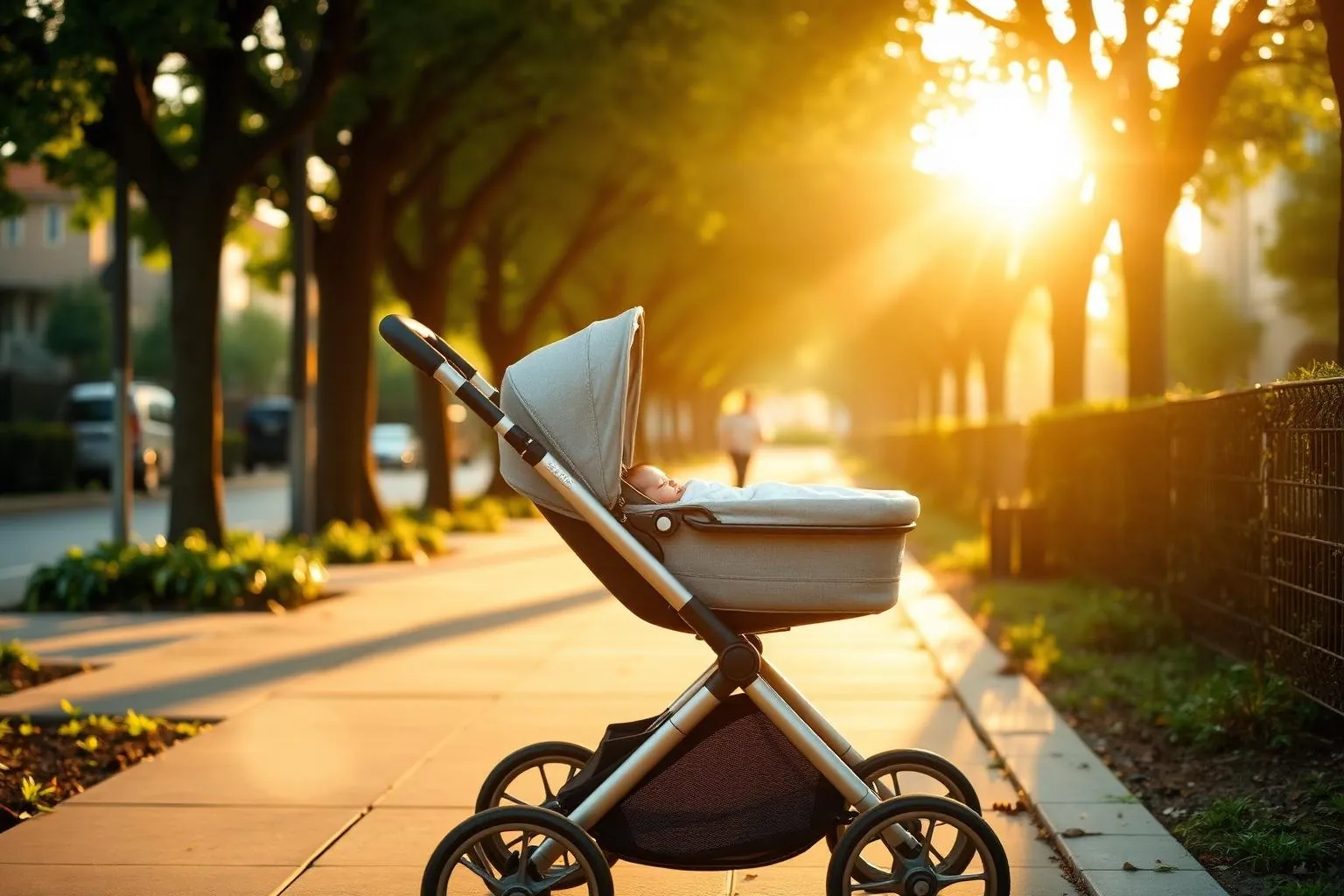 Best stroller for newborns photorealistic hero