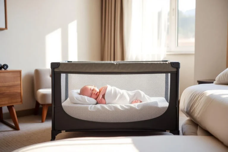Best travel crib for babies photorealistic hero