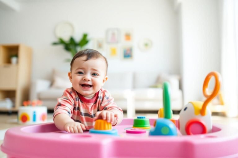 Baby activity center playtime