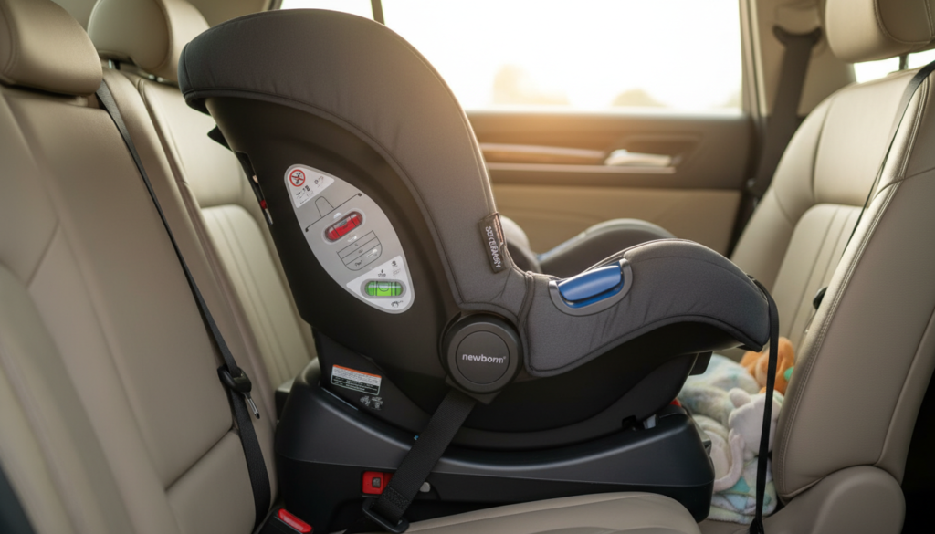 Car seat recline angle for newborn airway safety