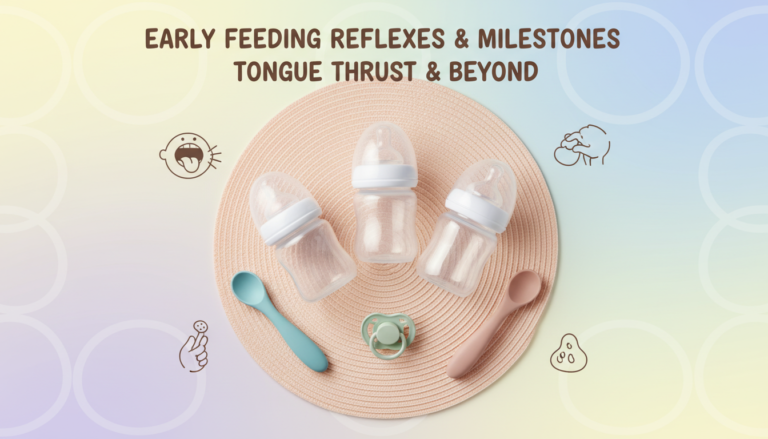 Baby tongue thrust reflex feeding