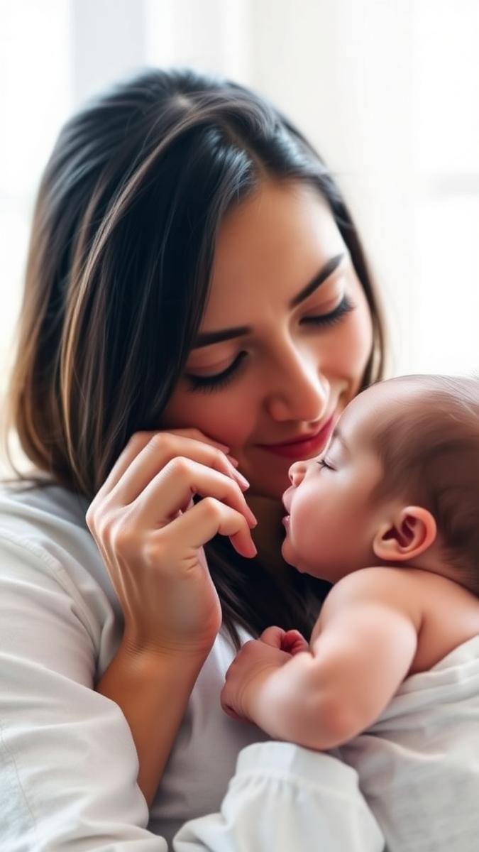 Parent gently examining a newborn's soft skin and cheek