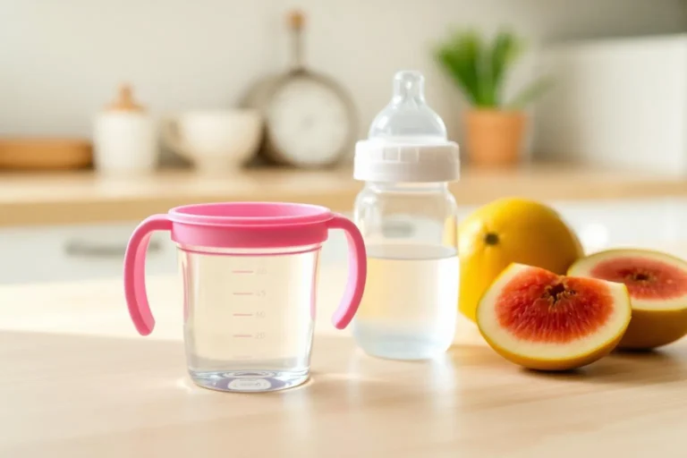 Warning signs of dehydration in babies and toddlers with dry lips and reduced wet diapers