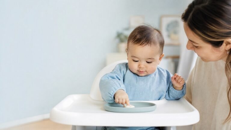 Preterm baby beginning supervised complementary feeding with a soft food