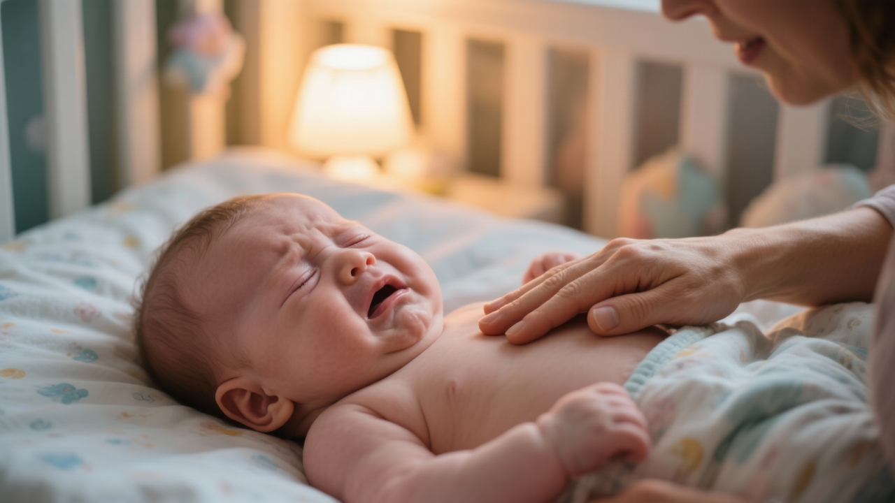 B — pediatrician-reviewed infant sleep guidance from ChildBloomaby cries in sleep