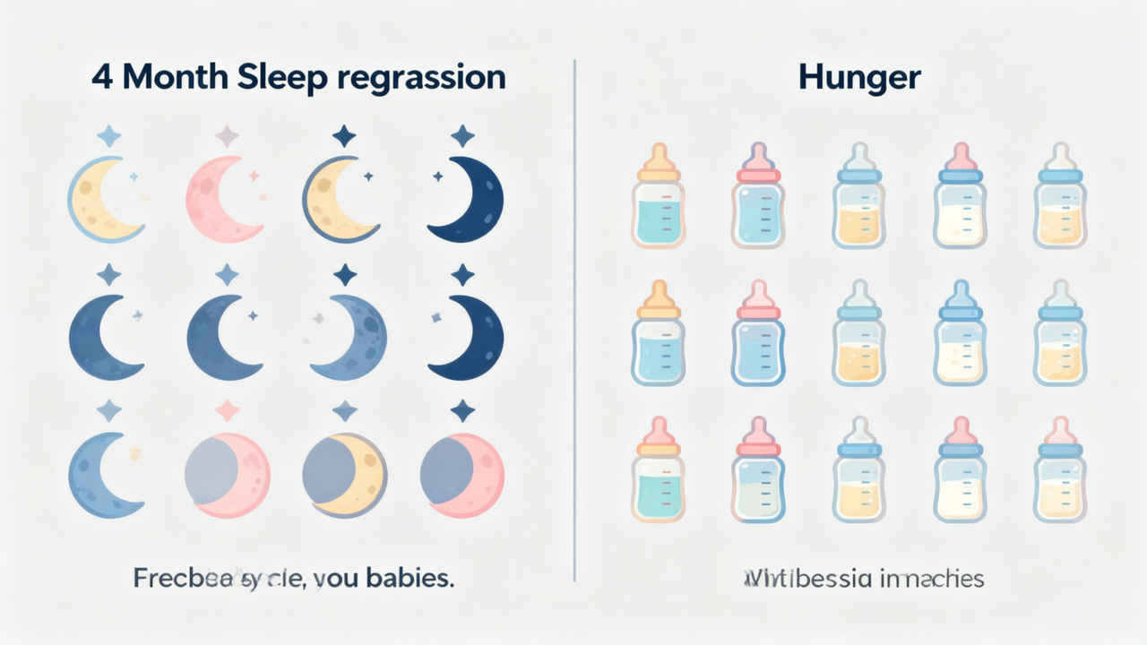 night feeds baby - gentle weaning guide illustration