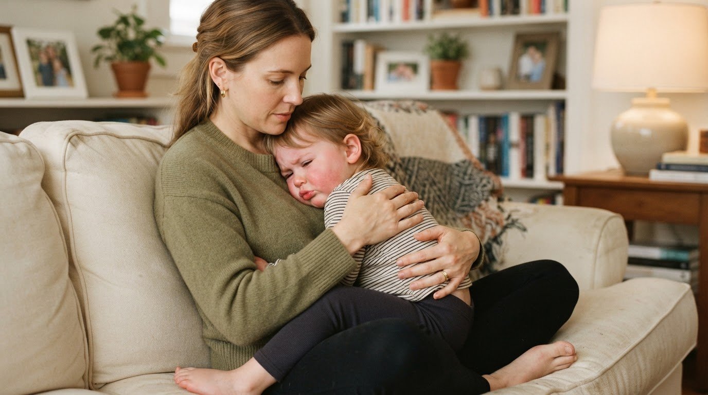 Parent listening to newborn high pitched cry