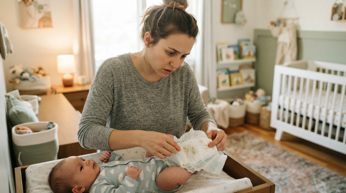Parent checking limp unresponsive baby