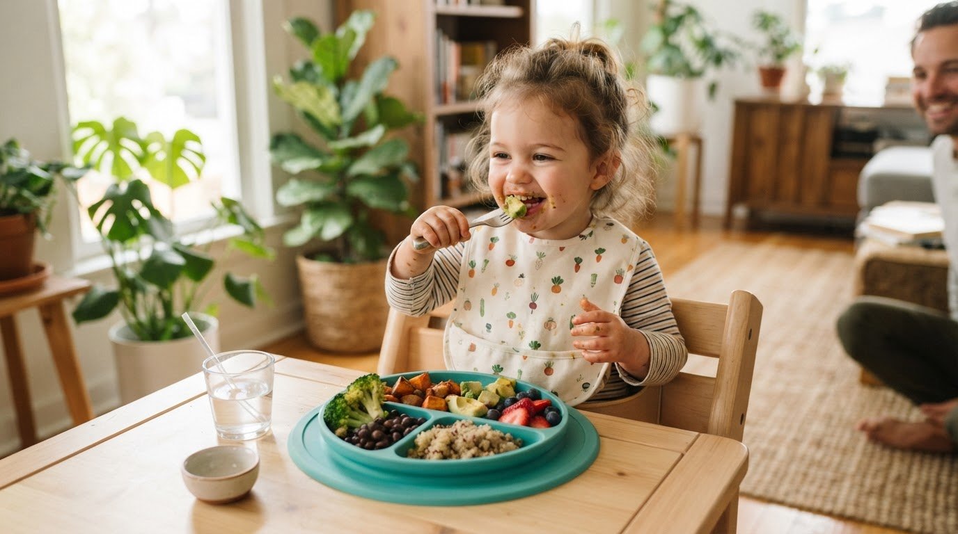 Baby refusing textured foods in high chair