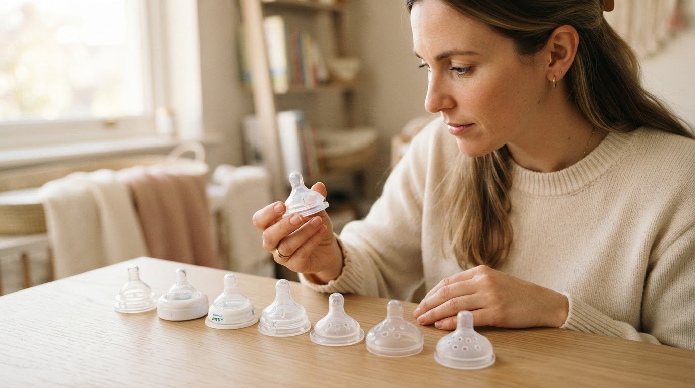 Different bottle nipples with various flow rates