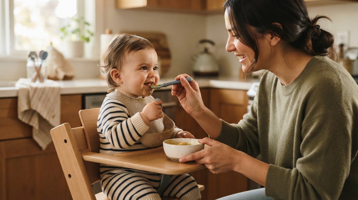 Parent preparing meal for child with FPIES